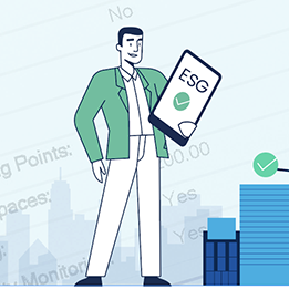 Man with ESG checklist illustration-2