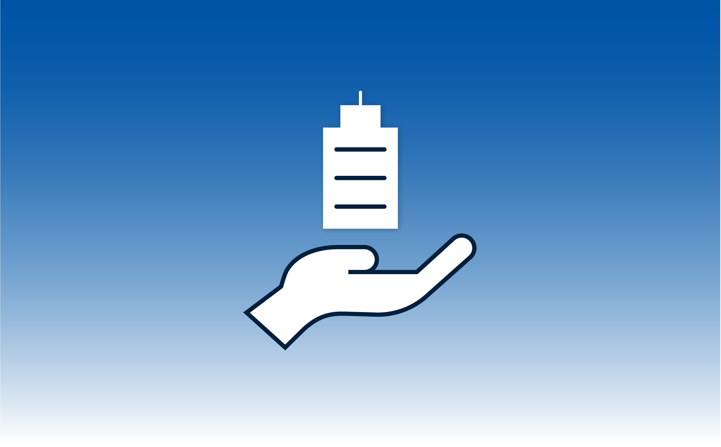 Illustration of a hand holding up an office building