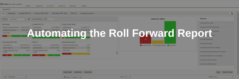 Automating the Roll Forward Report
